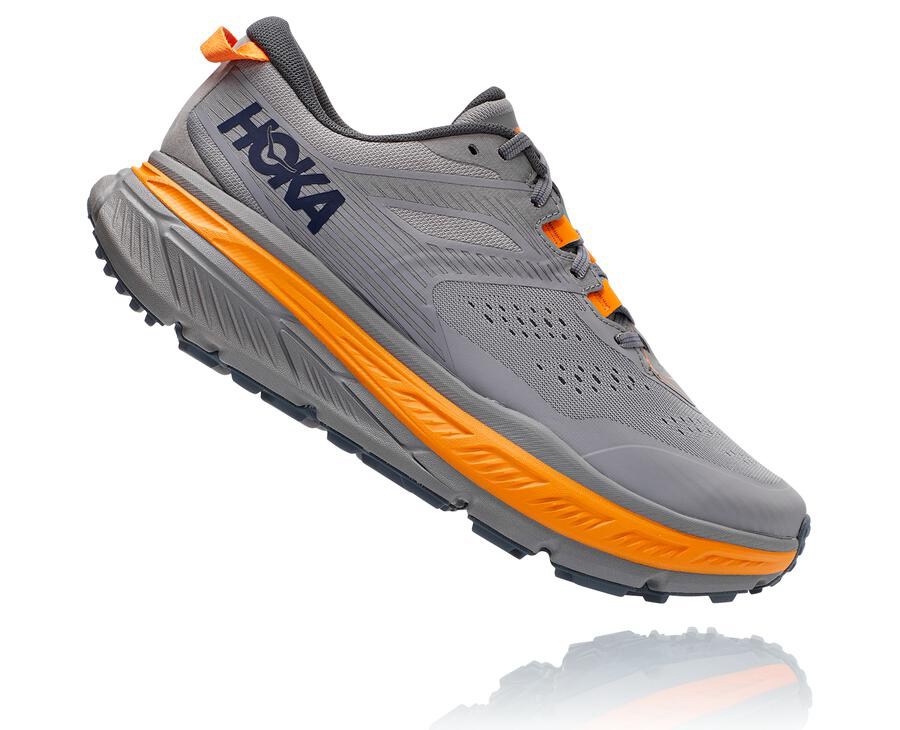 Trail Shoes Mens - Hoka One One Stinson Atr 6 - Grey - JCLPYNK-04